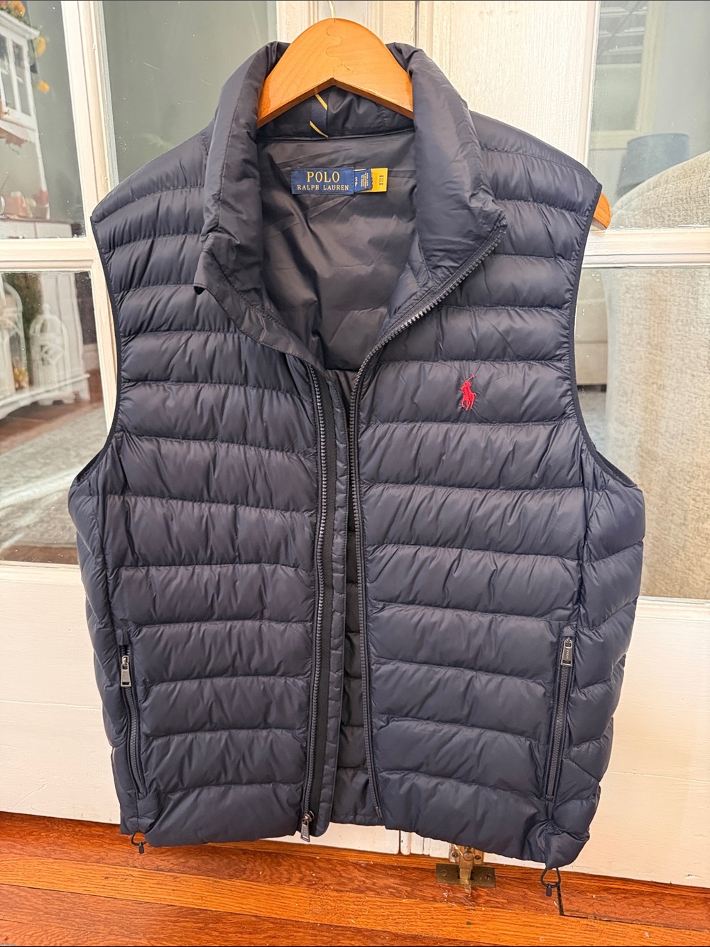 Polo by Ralph Lauren Navy Quilted Puffer Vest with Red Pony